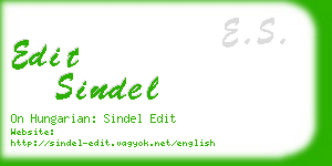 edit sindel business card